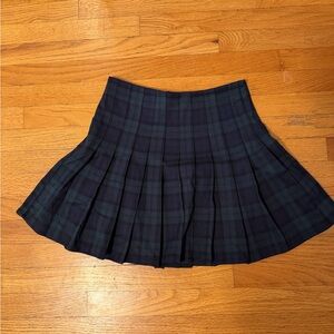 Brandy Melville Navy Plaid Mini Skirt